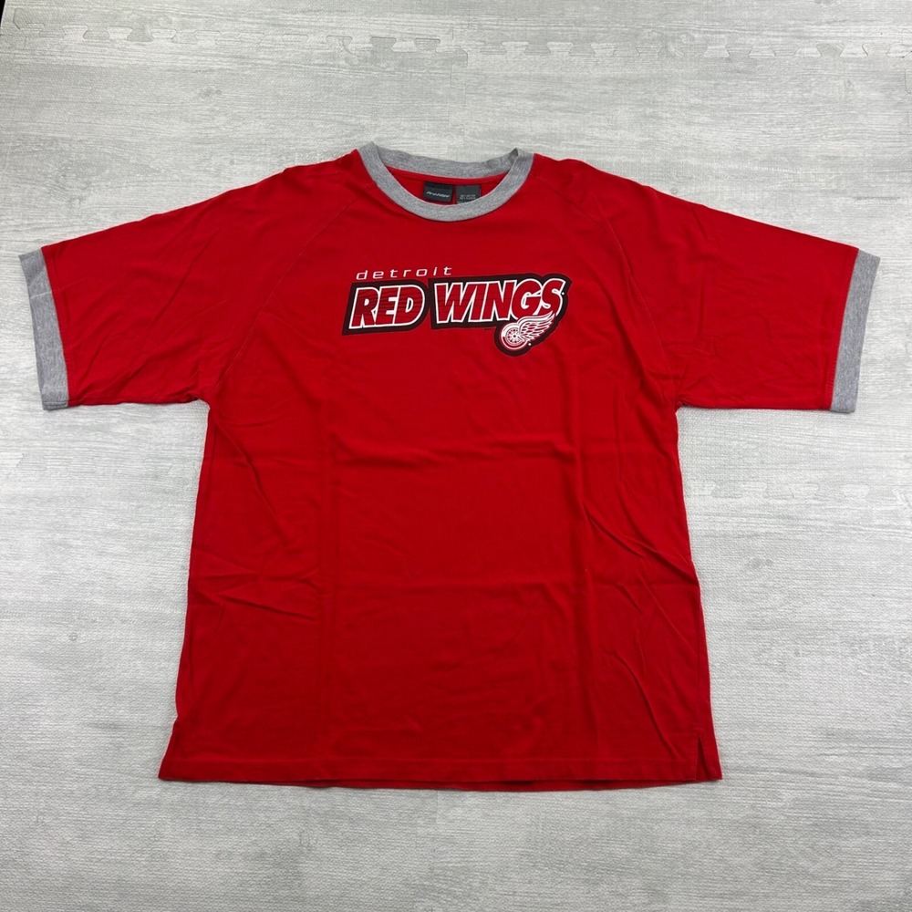 Vintage 90s Detroit Red Wings Shirt Size Large Red‎ NHL Hockey Sports